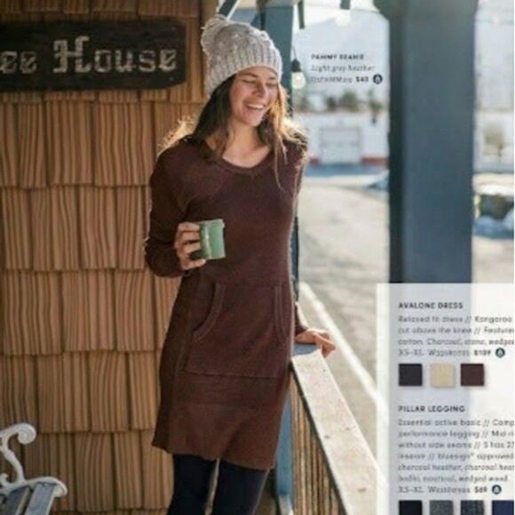 NEW prAna Women's AVALORE Organic Minimalist Cabincozy Boho Sweater Dress Small - Picture 2 of 14